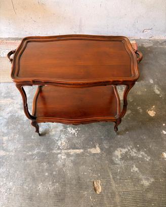 Mobile carrellino in legno con rotelle
