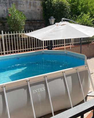 Piscina intex+ pompa filtro sabbia+ clorinatore