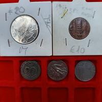 Regno Italia 1 Lira 1942 - 5 Cent 1922 + 3 Monete 