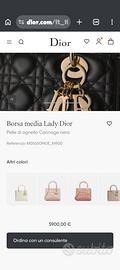 Borsetta Lady Dior Originale