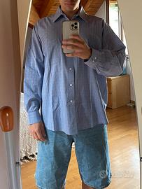 Camicia uomo Dior vintage blu a righe  - Taglia L