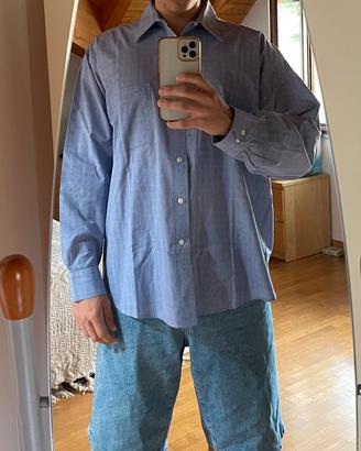 Camicia uomo Dior vintage blu a righe  - Taglia L