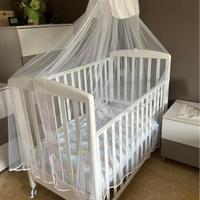 Culla per bambini  completa di tenda