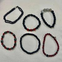 6 braccialetti in blocco con pietre