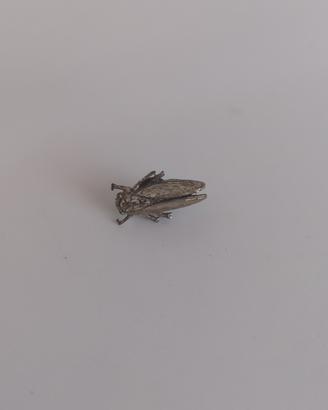 Spilla vintage cicala insetto metallo argentato