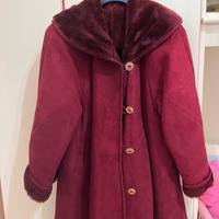 Cappotto Montone Sherling Bordeaux