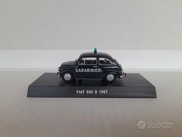 MODELLO AUTO FIAT 600 D CARABINIERI DEA IN TECA