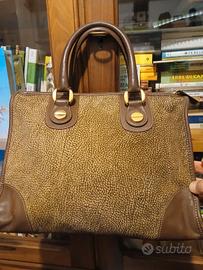 Borsa Borbonese vintage pelle e camoscio (O.P.)