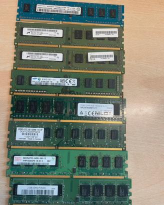 Lotto 8 banchi ram pc desktop ddr3 ddr3