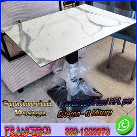 tavoli con top hpl su misura interno esterno rist