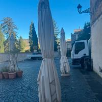 OMBRELLONI 4x4 legno 100%italiano e base 75kg