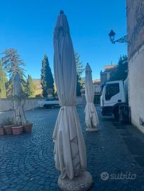 OMBRELLONI 4x4 legno 100%italiano e base 75kg