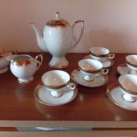 Completo da tè con bordo dorato Bavaria 