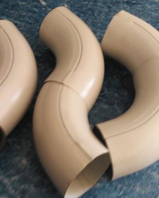 5 curva tubo pluviale per grondaie nuove...