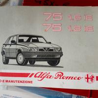 libretto uso e manutenzione Alfa Romeo 75