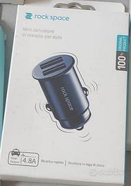 Mini Caricatore per auto in metallo Rock Space