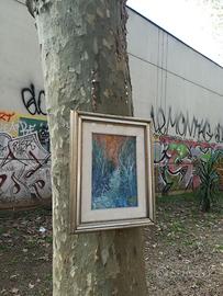 Quadro acrilico su tela a firma PACA del 1980