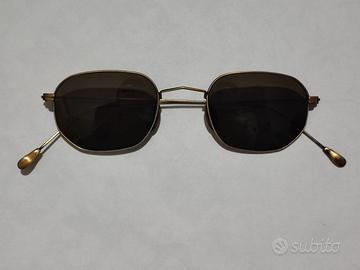 Occhiali da sole metallo dorato con lenti in nylon