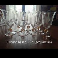 Set calici Cenedese foglia oro 