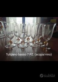 Set calici Cenedese foglia oro 