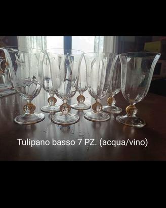 Set calici Cenedese foglia oro 
