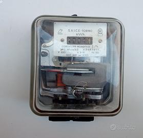 Contatore Elettrico Monofase S.A.I.C.E. vintage