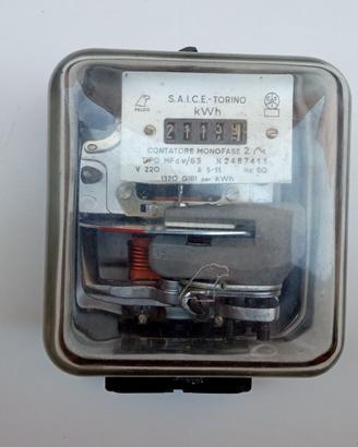 Contatore Elettrico Monofase S.A.I.C.E. vintage