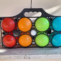 Bocce pétanque plastica x 8 per sabbia, erba, ext