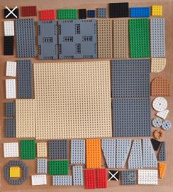 Lego Lotto Pezzi Base Piatti Varie Misure Colori 