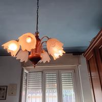 Lampadario e 2 abat-jour abbinate