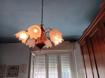 Lampadario e 2 abat-jour abbinate