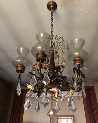 Lampadario antiquariato a 6 luci (Art.3285)