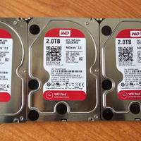 3 Hard disk Wd Red 2Tb specifici per Nas