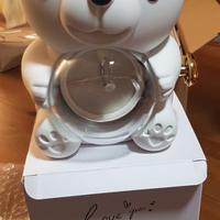 Teddy Bear Decorativo con Sfera Porta Rosa

