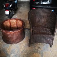 4 poltrone vimini da esterno