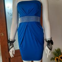 abito elegante  con strassini argentati