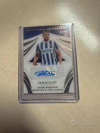 Card adam webster panini immaculate autografata