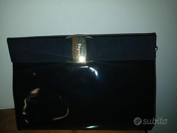 Borsetta donna nera in vernice Ferragamo