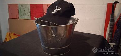 secchiello porta  bottiglie + cappello san miguel