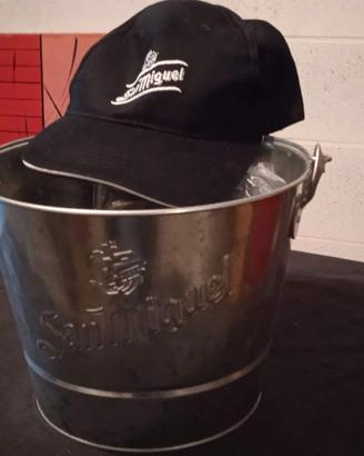 secchiello porta  bottiglie + cappello san miguel