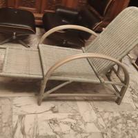 Sedia relax reclinabile in bambù 