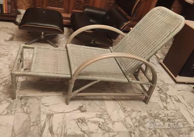 Sedia relax reclinabile in bambù 