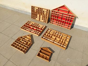 Bacheca in legno espositore