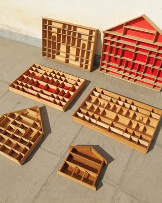 Bacheca in legno espositore