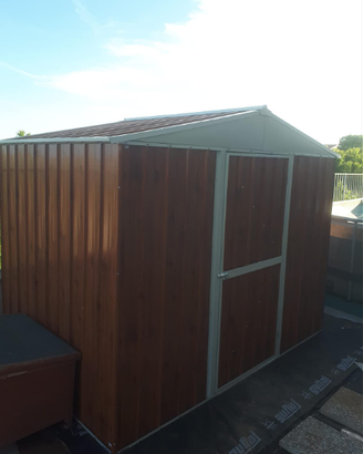 Box baracca lamiera Acciaio 275x175cm fin legno