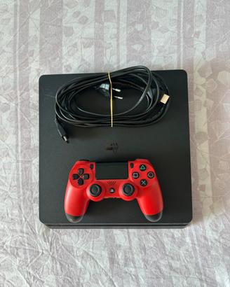 Playstation 4 slim 1TB + controller rosso