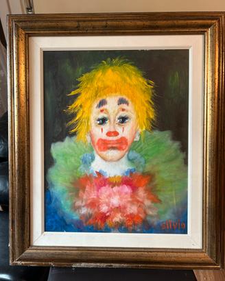 Olio su tela “Clown" di Silvio Smersy