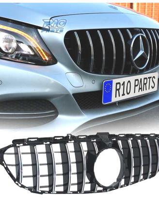 GRIGLIA MERCEDES W205 14-18 LOOK AMG GT CROMATO NE