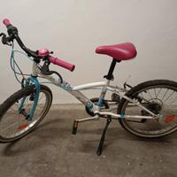 Bicicletta bianca e rosa