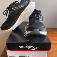 scarpe running uomo, Saucony Hurricane 24, nere, n